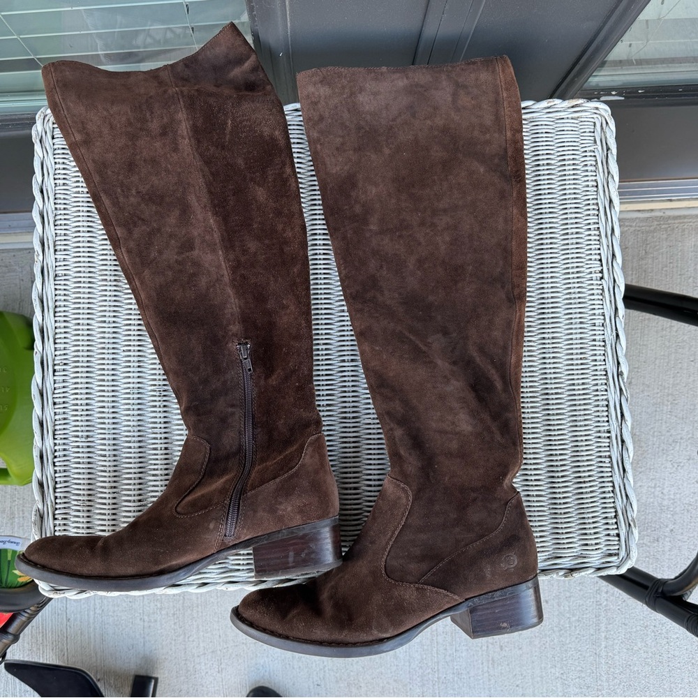 Born Dark Brown Over the Knee Boots, EUC, size 9